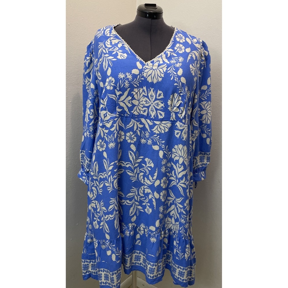 Muumuu (Moo Moo) Floral Dress Size 20 Time And Tru Swim Travel Cruise Wear NWT